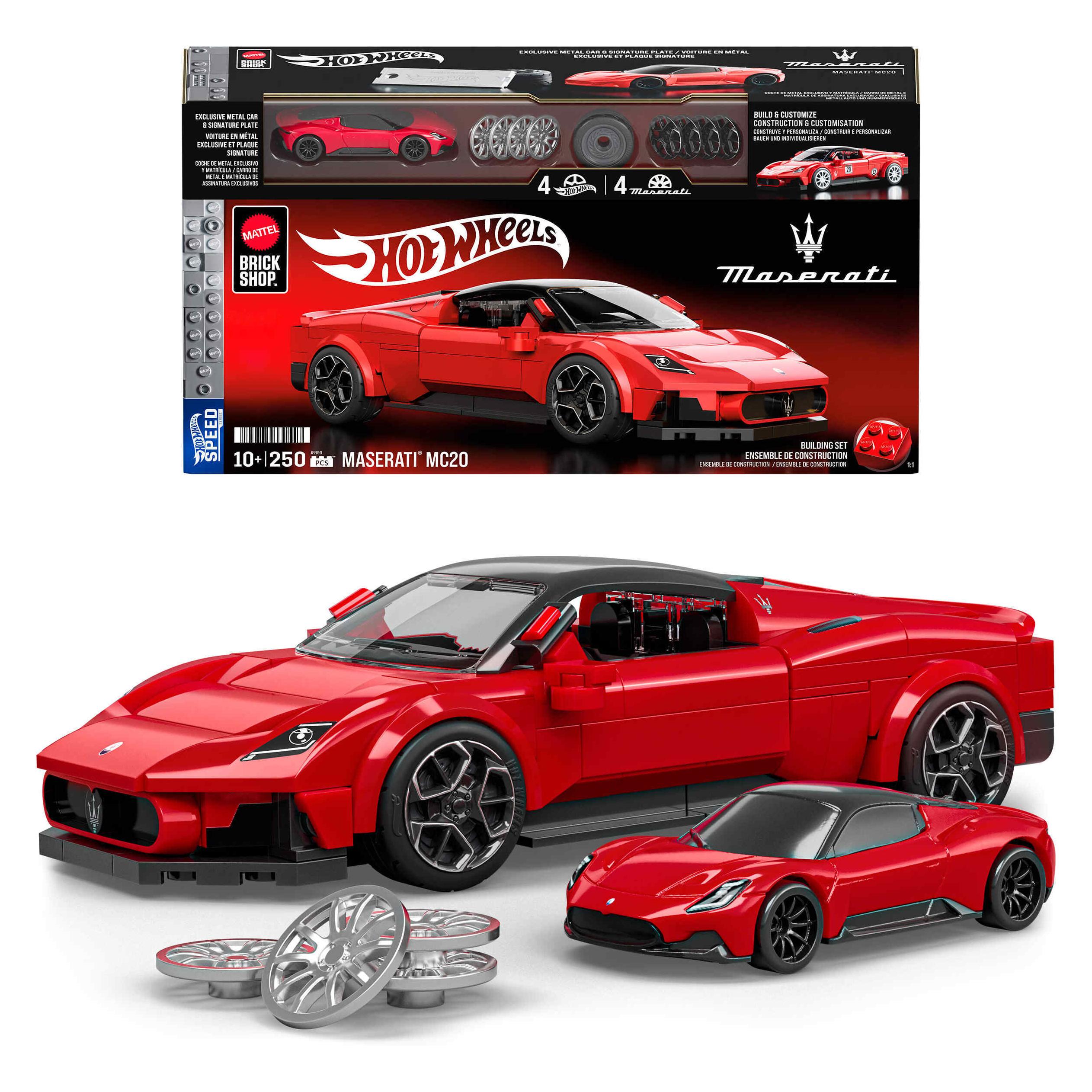 Mattel Brick Shop Speed Series Maserati MC20 (JFR90)