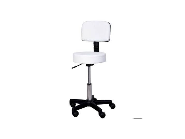 Chaise de travail chaise roulettes chaise pivotante rglable en hauteur avec dossier pour bureau blanc 35 x H72-84 CHAISE DE BUREAU
