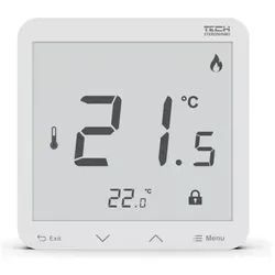 Tech Air Raumcontroller R-8S PLUS, kabellos mit Feuchtemessung, weiss, Thermostat, Weiss