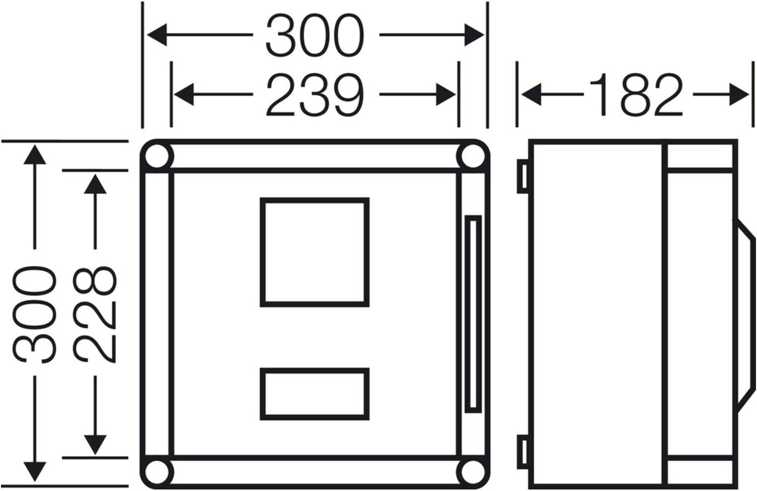 Hensel Gehäuse Mi für Messgerät 96x96mm 4,5TE 2230 (20001381)