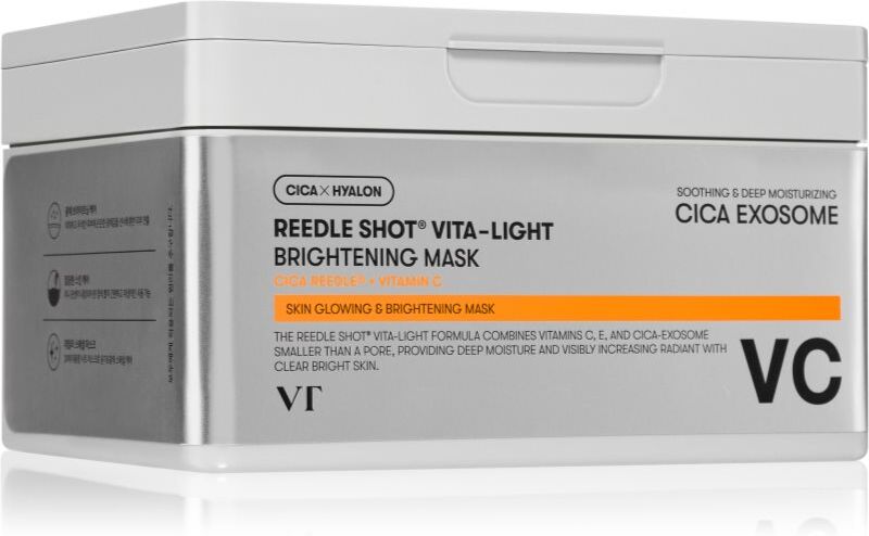 VT Cosmetics Reedle Shot Vita-Light Brightening Mask brightening sheet mask with vitamin C large pack 30 pc