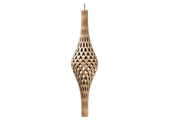 Nikau Pendelleuchte Schwarz 1 Seite - David Trubridge - Wohnzimmer - Bambus