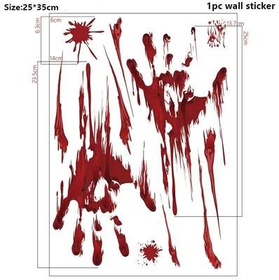 Uplift Essentials Halloween Bloody Handprint & Footprint Wall Clings style A9