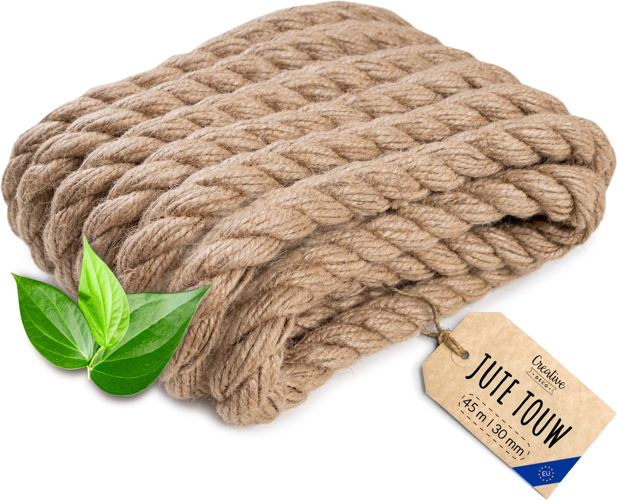 Creatief Deco Jute Touw Bruin 45m Lengte 30mm Dikte