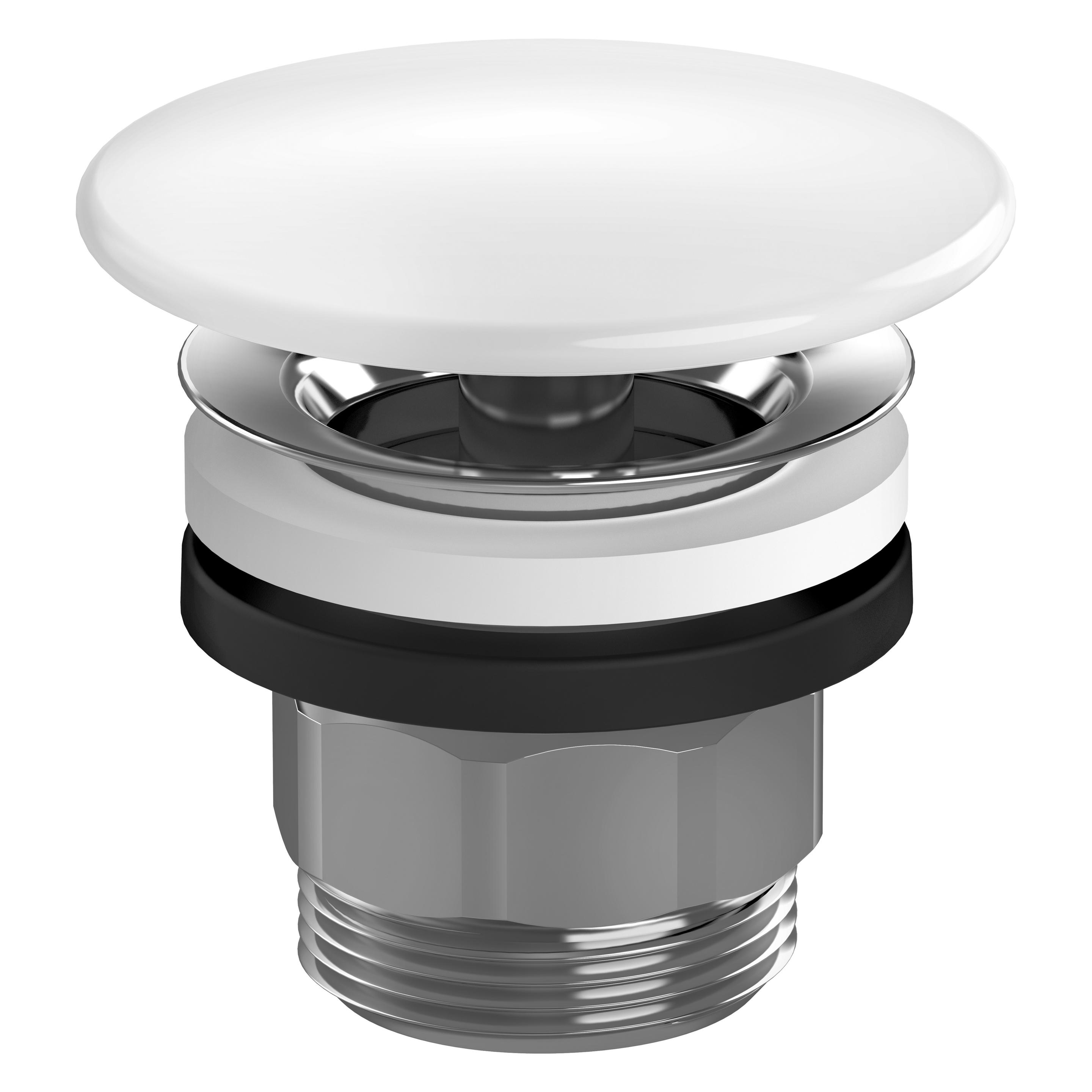 hansgrohe Garniture de vidage avec bouchon rond en céramique, blanc, 50110450, 50110450 (Ablaufgarnitur) (50110450)