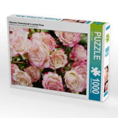 CALVENDO Puzzle Hübscher Rosenstrauß in zartem Rosa | 1000 Teile Lege-Größe 64x48cm Foto-Puzzle für glückliche Stunden