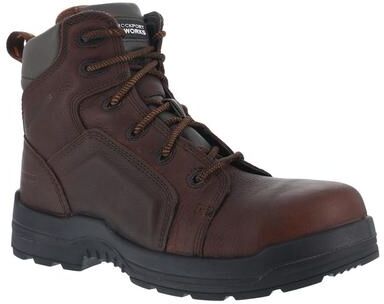ROCKPORT WORKS "Rockport More Energy 6"" WP - Womens 7.5 Brown Boot Medium"
