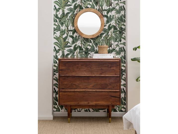 Commode 90 x 90 x 43cm Marron/Acacia