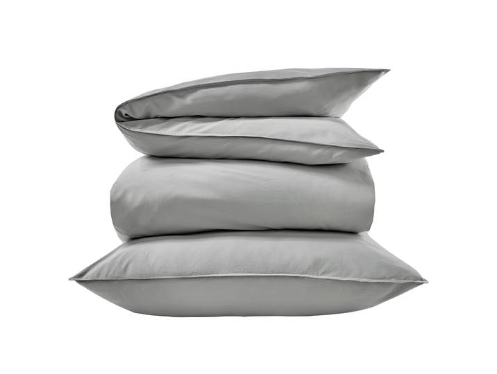 Mako-Satin Bettwäsche NIGHTLIFE DELUXE 155 x 220cm Grau/Dunkelgrau