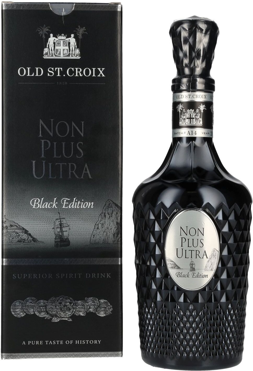 Old St. Croix A.H. Riise NON PLUS ULTRA Black Edition Superior Spirit Drink 42% Vol. 0,7l in Geschenkbox