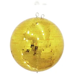 SATISFIRE Spiegelkugel 40cm gold Safety Discokugel Mirrorball Party Disko Deko