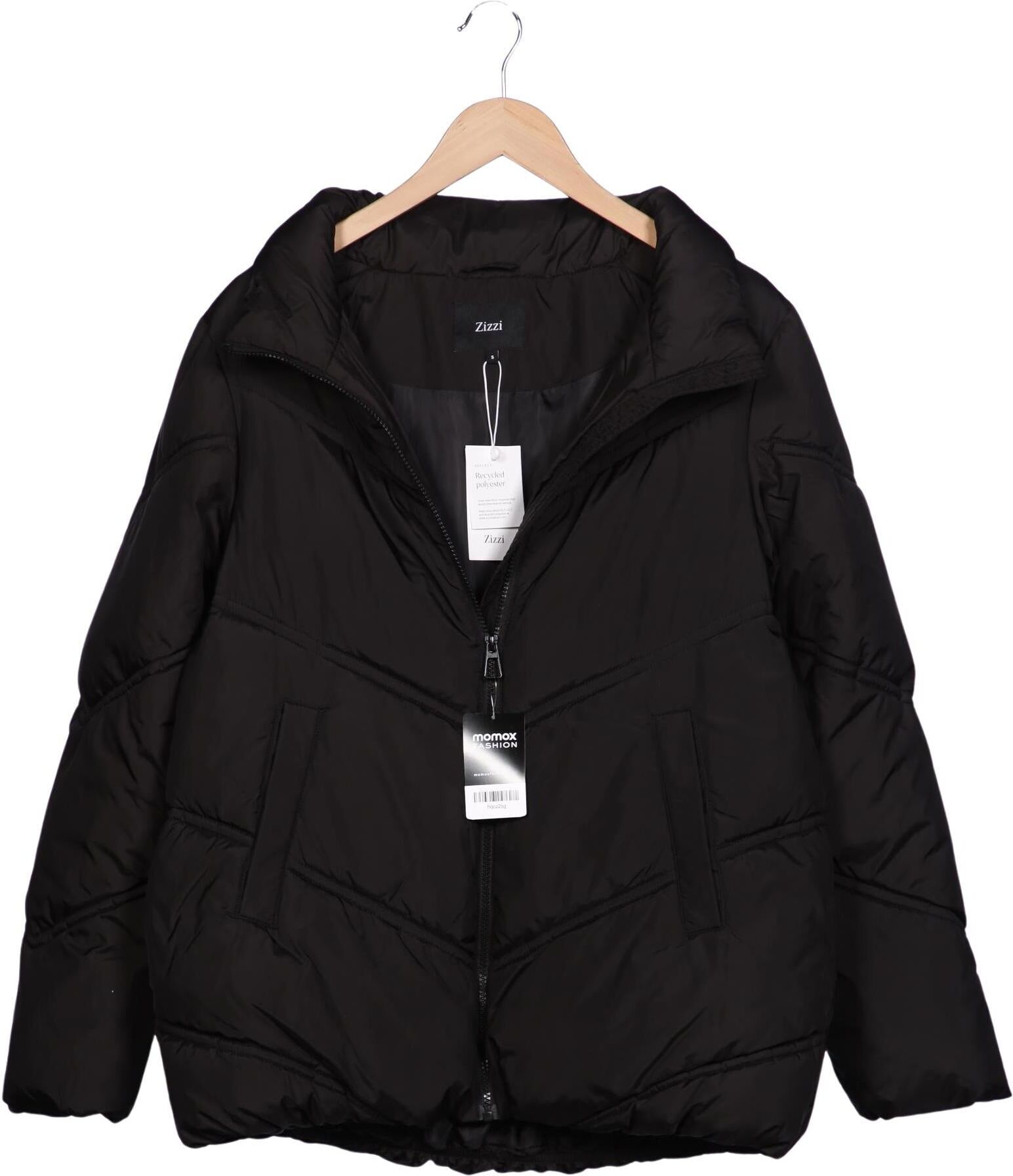 Zizzi Damen Jacke, Schwarz, Gr. S, Synthetik - Second Hand