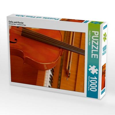 CALVENDO Puzzle Cello und Klavier | 1000 Teile Lege-Größe 64x48cm Foto-Puzzle für glückliche Stunden