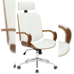 CLP Bürostuhl Dayton Kunstleder HBT: 118x70x70 cm walnuss weiß