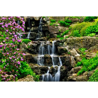 Fototapete PAPERMOON "Cascading Waterfall", bunt, B:3m L:2,23m, Vlies, Tapeten