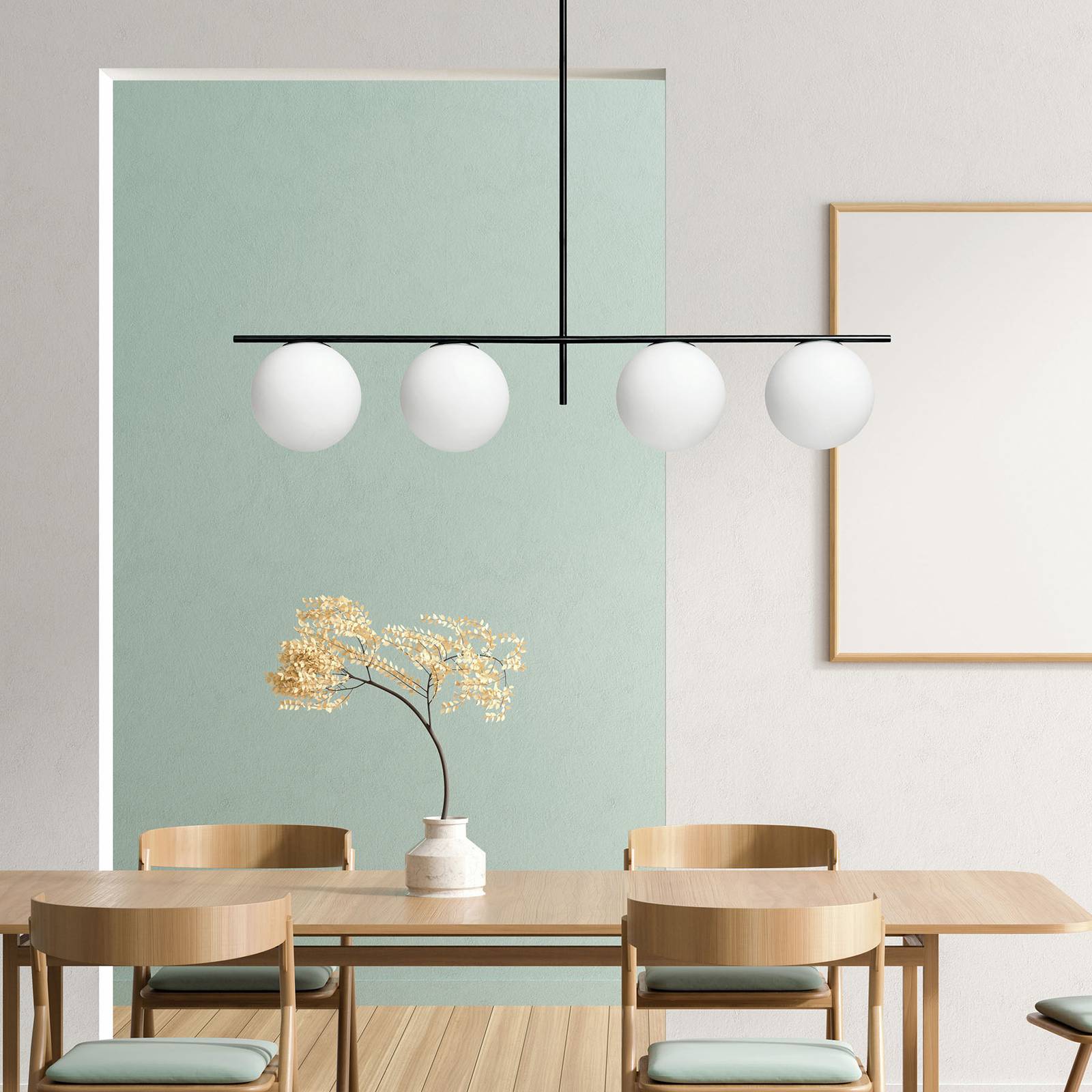 Sforzin Pendant Light Jugen, dimmable, Black, Living / Dining Room, Glass, Design, Ceiling Light