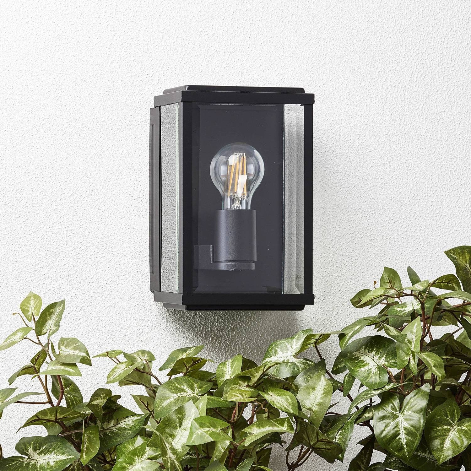 Brilliant Gaia Wandlamp zwart B: 25 cm, H: 16 cm, D: 11 cm