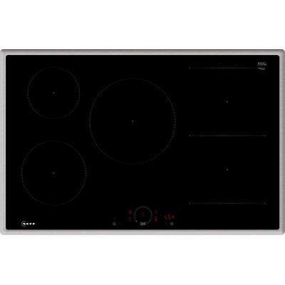 NEFF Induktions-Kochfeld "T58SHW1L0", grau (silberfarben), B:80,2cm H:5,5cm T:52,3cm, Kochfelder, Intuitive Twist Touch-Steuerung & flexible Combi-Induktion