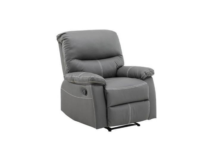 Fauteuil relax en simili gris CANBY