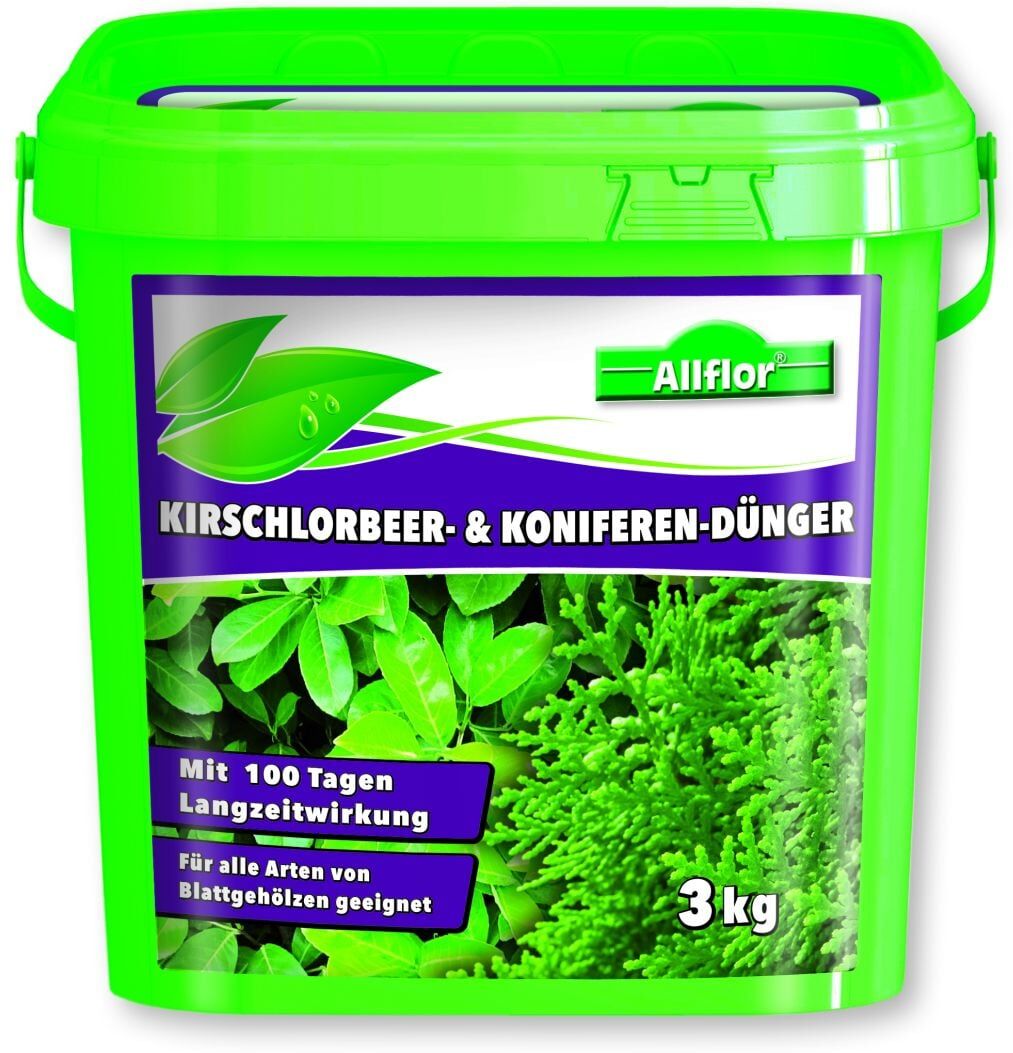 Allflor Kirschlorbeer- und Thuja Dünger 3 kg Eimer