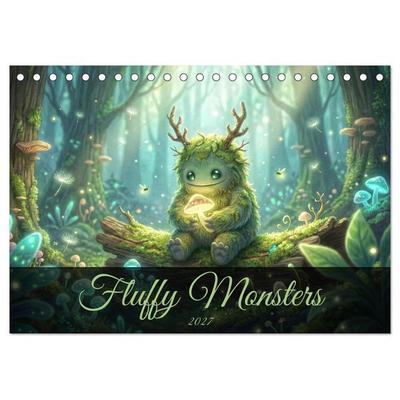 Fluffy Monsters (Tischkalender 2027 DIN A5 quer), CALVENDO Monatskalender