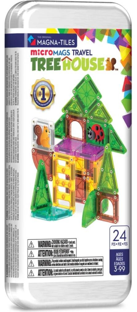 Magna Tiles Magnetic Kit MicroMags Travel Set Stromov House, 24 delen