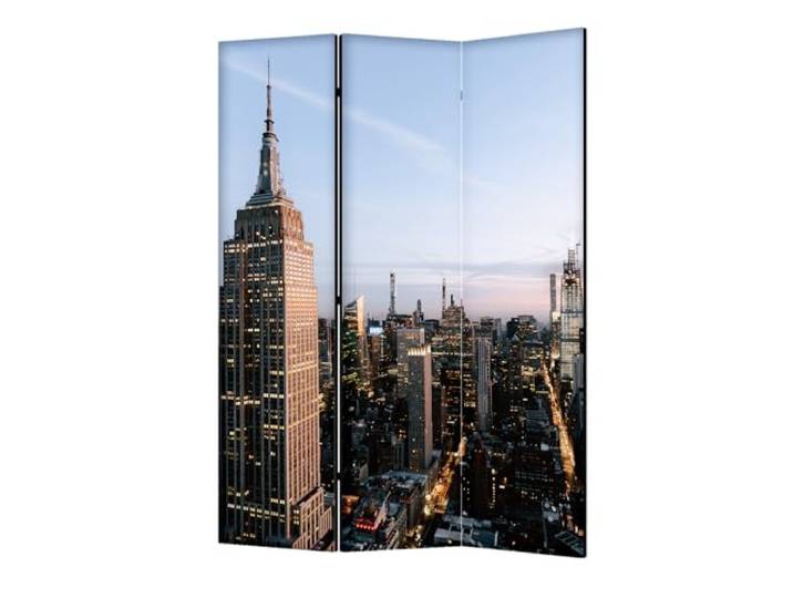 framed concept - Paravent Raumteiler Holz 135x172 cm, 3-teilig beidseitig, Sichtschutzwand