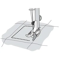 Husqvarna 1/4" Klarsicht Patchworkfuss mit Führung, Nähzubehör, Transparent