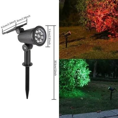 Inspired Living SolarGlow 600LM Outdoor Solar Spot Lights Waterproof Garden Landscape Lighting multicolor 3pcs