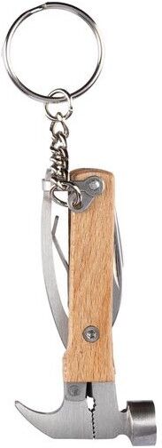 Outil multifonction en bambou avec porte-clés Heinrich bois fer brun acier carbone
