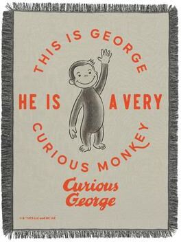 Northwest Universal Curious George Tapestry Throw Blanket
