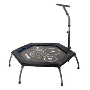 Hammer-Sport Fitness-Trampolin Cross Jump, 120kg, Ø 98cm, schwarz, mit T-Griff aus Schaumstoff