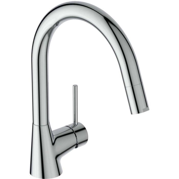Ideal Standard Küchenarmatur Nora B9330AA chrom, mit herausziehbarer Handbrause
