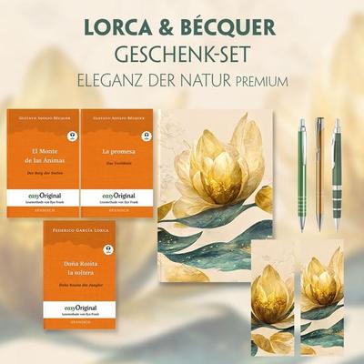 Lorca & Bécquer Geschenkset - 3 Bücher (mit Audio-Online) + Eleganz der Natur Schreibset Premium, Set von Federico García Lorca,Gustavo Adolfo