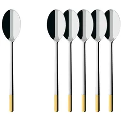 Villeroy & Boch Multipack Ella teilvergoldet Tafellöffel - 6 Stück, Besteck, Gold, Silber