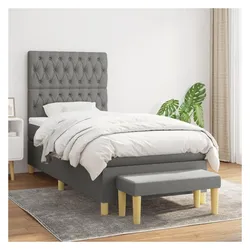 vidaXL, Boxspringbett, Inlunville (Knopfheftung Design) (90 x 190 cm)