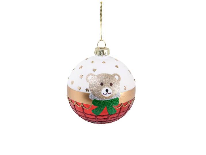 Weihnachtskugel mit Bärenmotiv