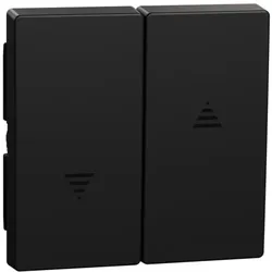 Merten System M, Wippe_2t Schalter Pfeile, schwarz matt, Ocean Plastic