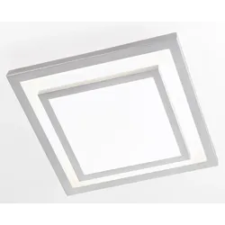 Deckenleuchte CLIPPER III (LBH 41x41x9 cm) - silber - LBH 41x41x9 cm
