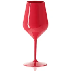 6 Mehrweg Wein Cocktail Gläser Spritz rot Tritan 470ml Wiederverwendbar Kunststoff unzerbrechlich