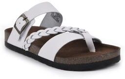 Women's White Mountain Hazy Sandals by White Mountain in White Leather (Size 10 M)
