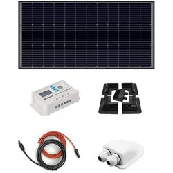 Alcapower 110W Monokristallines Solar-Kit für Wohnmobile, Boote und Wohnwagen mit 10A LCD PWM-Regler