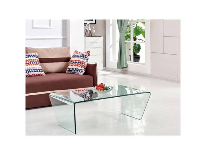 Table basse SUZANA - Verre trempé courbé