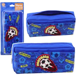 Schul-Organizer-Federmäppchen mit Fußball-Blau