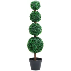 vidaXL Künstlicher Buchsbaum mit Topf Kugelform Grün 90 cm