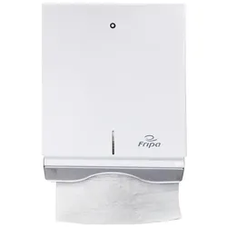 Fripa, Papierhandtuchspender, Falthandtuch-Spender, Metall, gross, weiss passend für V-Falz und C-Falz -Handtuchformate