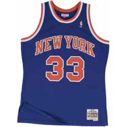 Mitchell & Ness, Herren, Sportshirt, Swingman Jersey New York Knicks 199192 Patrick Ewing (S), Blau, S