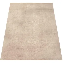 KURZFLORTEPPICH, einfarbig, Beige, 60 x 100 cm