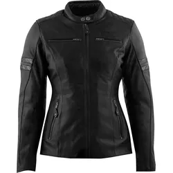 Rusty Stitches Joyce V2, Lederjacke Damen - Schwarz/Silber - 38