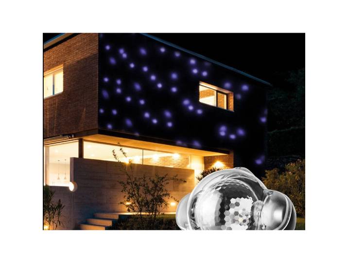 Laalu Led-Weihnachtsprojektor Schneekugeln - für innen und außen, Weiß, Kunststoff, Freiform, 20x20x30 cm, Dekoration, Weihnachtsdekoration